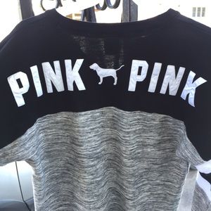 🖤Victoria’s Secret Pink Oversized Varsity Crew Xs